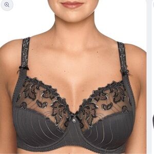 Prima Donna Floral Embroidered Bra - Taupe